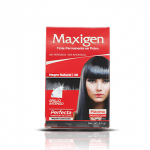 Maxigen Tinte Permanente en Polvo Color Negro Natural 58