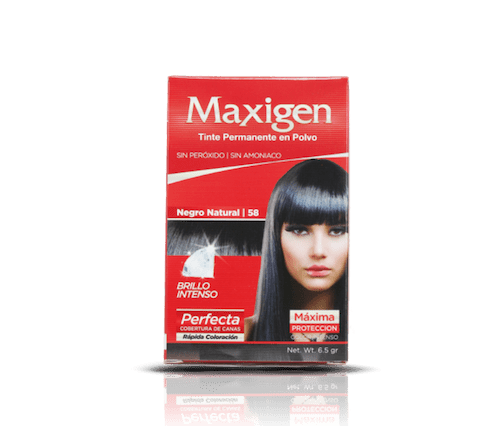 Maxigen Tinte Permanente en Polvo Color Negro Natural 58